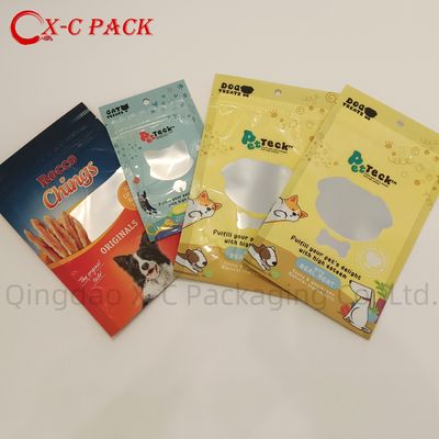 購入 リサイクル可能なプラスチックペットフードパッケージ スタンドバッグは窓の3つのサイドシールで再封印できます online manufacture