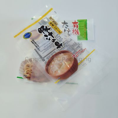 オーダーメイド印刷 3 サイドシールポケットと窓熱シール プラスチックスナックパッケージングバッグ