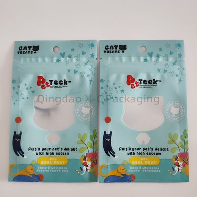 カスタム印刷された梱包袋 プラスチック食品ジッパー 熱密封ハンドル付き梱包袋