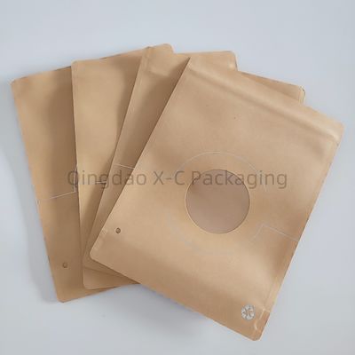 オープントップ シンプルデザイン クラフト紙袋 カスタム印刷 茶色の紙の買い物袋