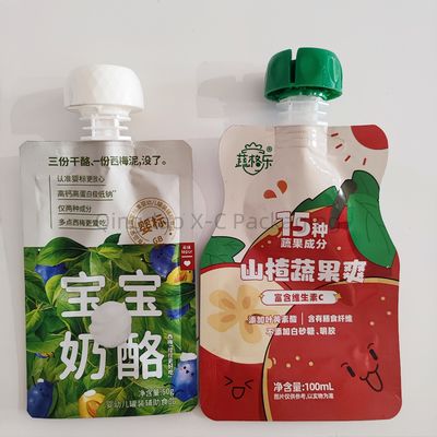 コーナーまたはトップスプウート再利用可能なノズルを持つパーソナライズド印刷スタンドアップバッグ