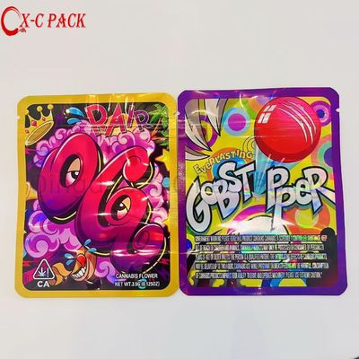 3.5g 7g 14g 28g オーダーメイド 防臭印刷 カリ パック クッキー パッケージ ゴム 1オンス マイラー バッグ